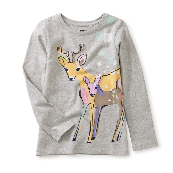 Tea Collection Other - Tea Collection Painted Deers Graphic Tee